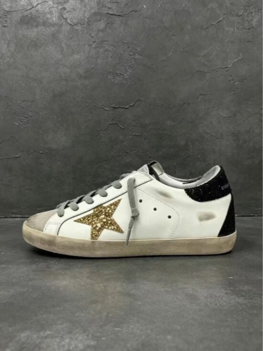 Golden Goose White Sneakers with Glittery Star